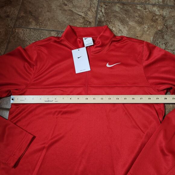 Nike Dri-Fit Golf Shirt – Men’s Small, Red, 1/4 Zip Long Sleeve, Unworn - Picture 7 of 10